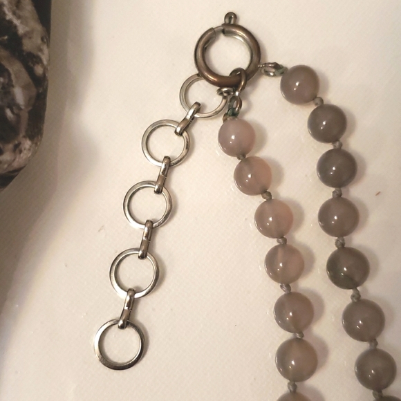 Vintage Agate & Crystal bead Necklace EUC - Picture 11 of 13